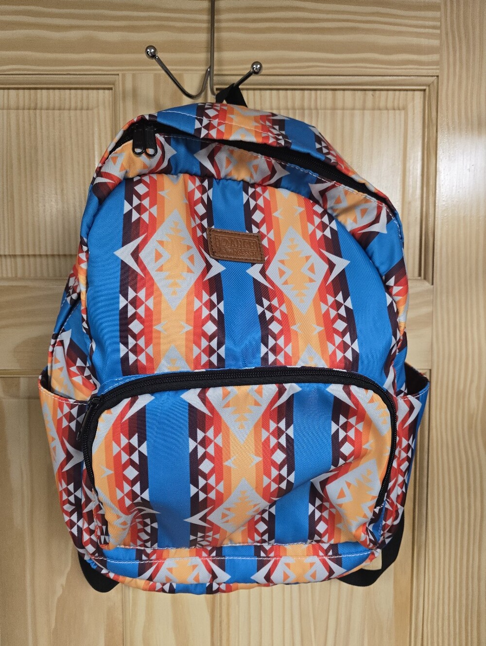 Blue & Orange Aztec Print Backpack